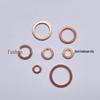100-Piece Red Copper Oil Seal Washer Set - Flat & Sealing Washers Gaskets