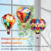 6Pcs Hot Air Balloon Hanging Ornament Flat Acrylic Hot Air Balloon Pendant Colorful Window Hanging Decorations for Wall Living