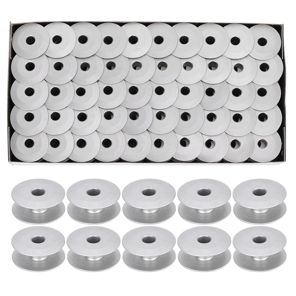 100Pcs Bobbins for DY 65 Walking Foot Industrial Sewing Machine Aluminum Without Holes(6‑5