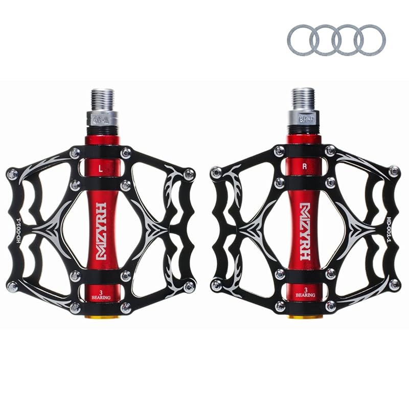 

[HAMMARS] aluminum pedals left and right set Built-in 3 bearings Chromoly pedal shaft road bike MTB mountain bike cross bike Mamachari Light vehicle