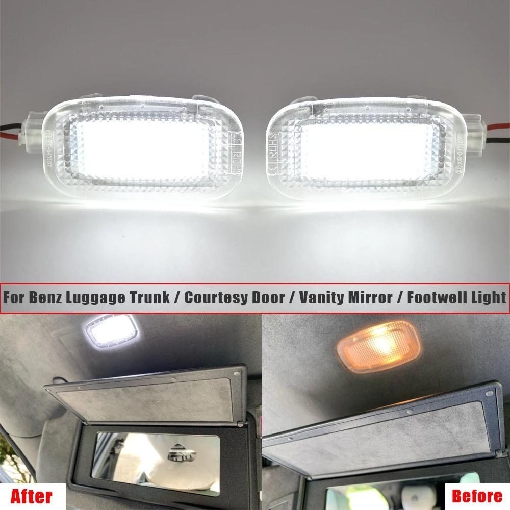 2PCS LED Luggage Trunk Light For Benz W164 X164 W169 A45 C197 W204 W212 W216 W245 W463 No Error Courtesy Footwell Door Lamp