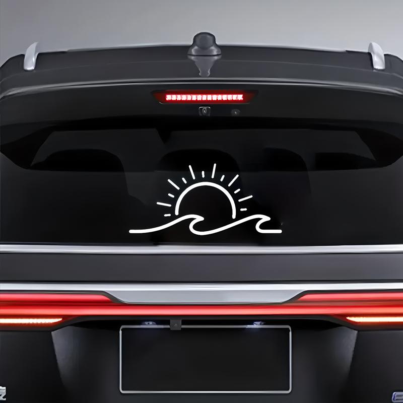 Sun Waves Reflecting Each Other Creative&funny Stickers for Cartoon Fans&lover,high Quality for Car Trucks Motorcycles & Laptops