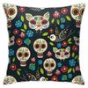 Halloween Horror Pumpkin Bat Print Pattern Cushion Cover Home Living Room Sofa Decoration Polyester Zipper Pillow