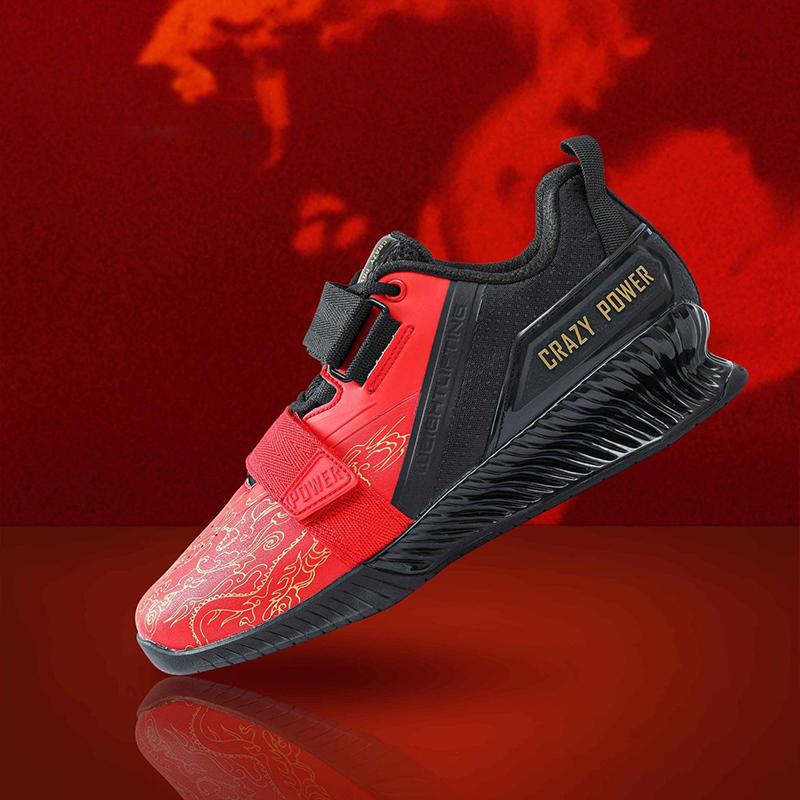 Marca Crazy Power Modello Drago Scarponi da Sollevamento Pesi Uomo Donna Gancio Velcro Pro Scarpe da Powerlifting Taglia 38-47 Scarpe da Squat Profondo