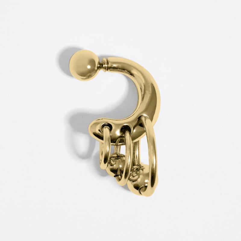 BIMBA Y LOLA [24SS] BIMBA Y LOLA Multi Ring Gold Hoop Ring B245AIW022GOF