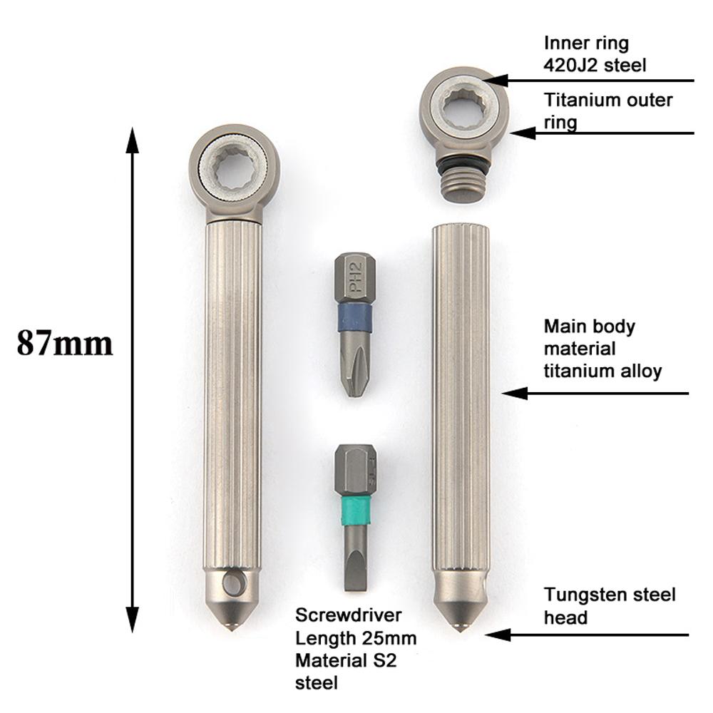 Manual Magnetic Modular Screwdriver with Replaceable Flathead and Crosshead Screwdriver Bits