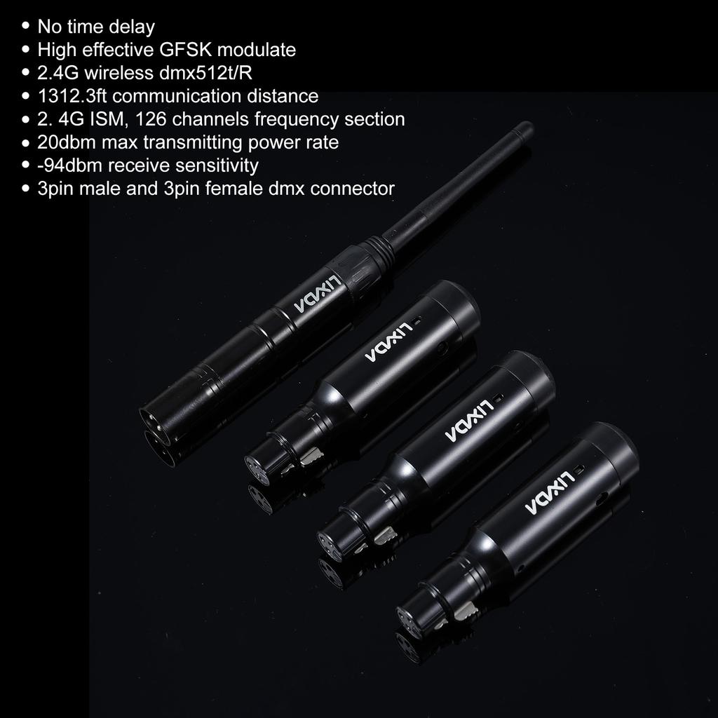 Lixada DMX512 2.4G ασύρματος πομπός δέκτης Σετ 126 καναλιών για Party DJ Show Club Disco KTV