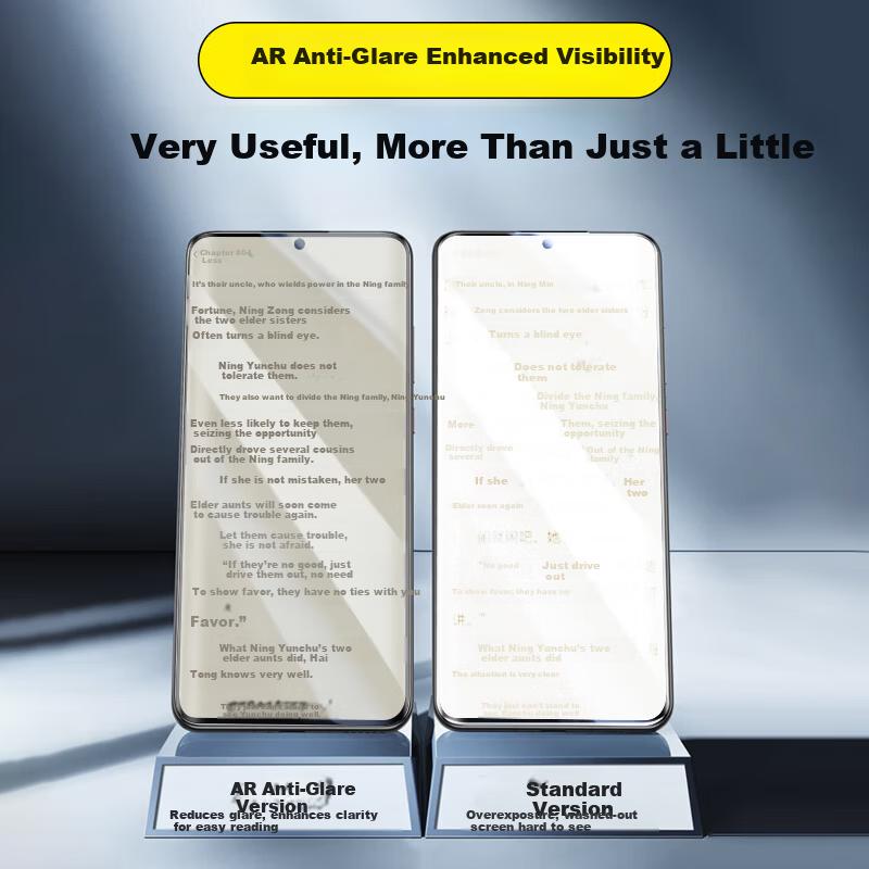 Smorss AR Anti-Reflective Full Glue Ceramic Screen Protector for Vivo iQOO 15/15 Ultra - Eye Protection, Anti-Fingerprint, High Definition