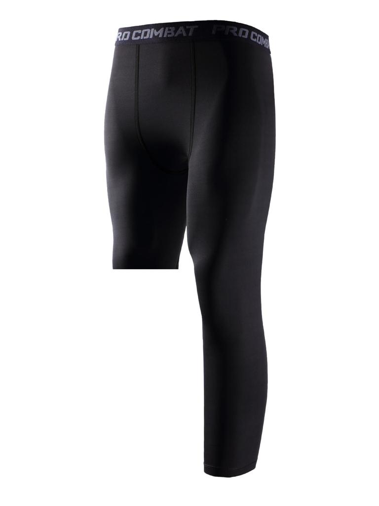 Schnelltrocknendes Kompressions-Sportset für Herren: Sommer Kurzarm-Top & Tights zum Laufen, Trainieren und Basketballspielen.