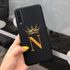 For Samsung Galaxy A50 A50S A30S Case Silicone Letters Crown Back Cover Phone Cases For Samsung A50 A 50 30 S A307F A507F Fundas