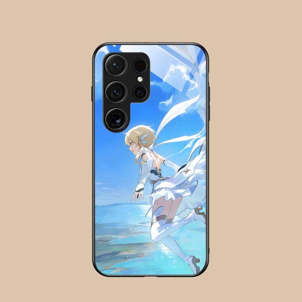 Game GI Lumine Glass Mobile Phone Case for Samsung Galaxy S26 S25 S24 S23 S22 S21 S20 Note20 Plus FE Ultra Colorful Cover