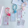 Transparent Heart Acrylic Keychain Card Holder for 3-Inch Instant Camera Photos