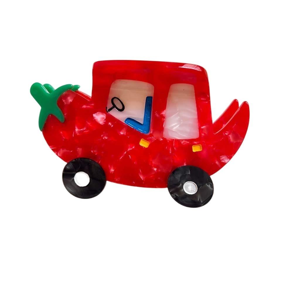 Watermelon Creative Car Shark Clip Cartoon Acrylic Hair Accessories Acetic Acid Hair Claw  Women