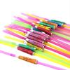 50 Fluorescent Umbrella Straws for Hawaiian-Themed Party Decoration and Craft