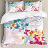 Bettbezug Lila Traum Schmetterling Rose Bettwäsche Digitaldruck Dreiteiliges Set Für Schlafzimmer