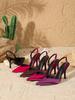 Sandalias de Verano 2025 para Mujer, Estilo Retro Francés, de Seda, con Tira Trasera y Tacón de Aguja