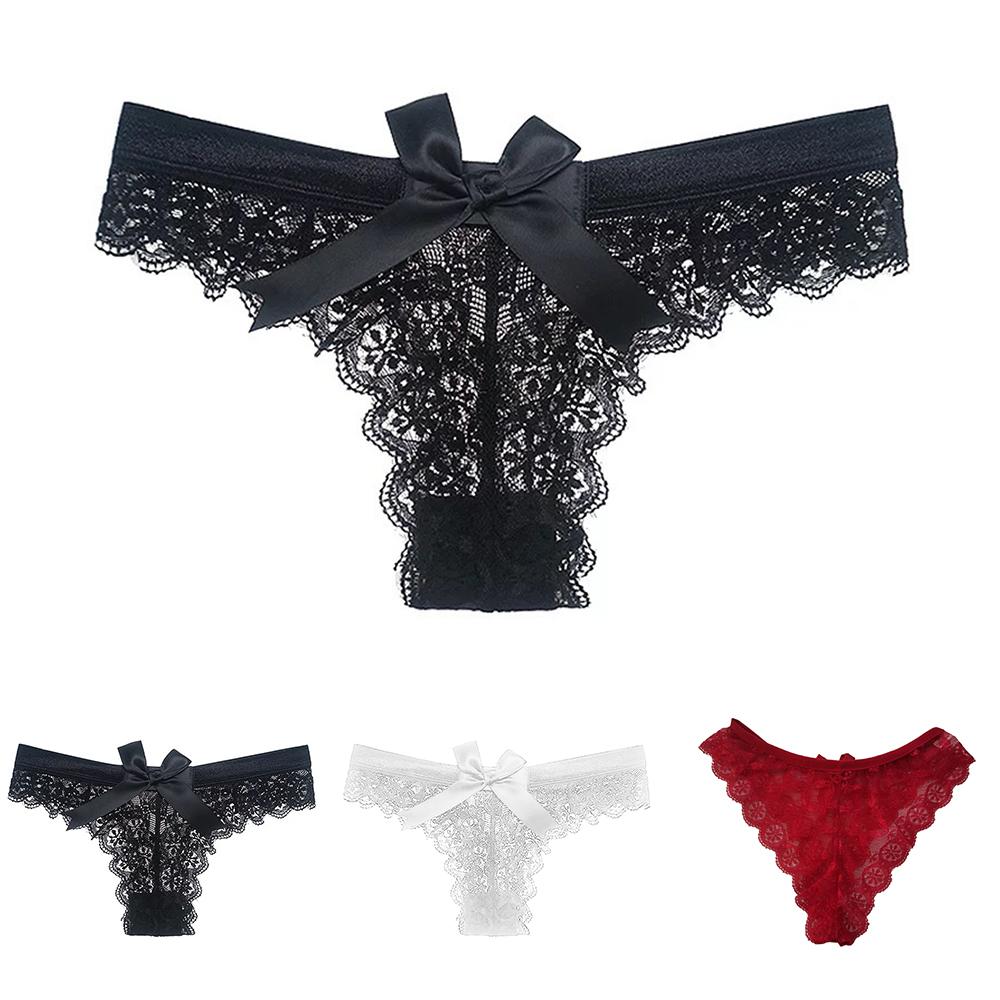 Lady Lace G String Thong Panties Sexy Sheer Knickers Women's Lingerie Briefs