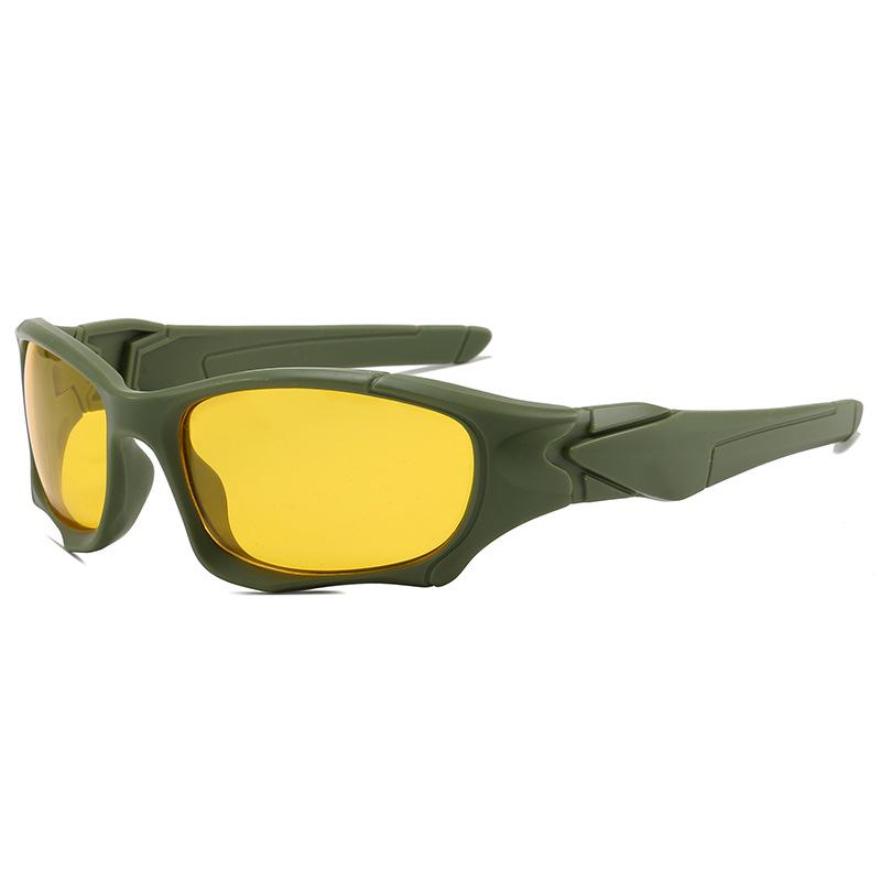 Men's Polarized Tactical Windproof Sunglasses - Military Green, Sports Style
