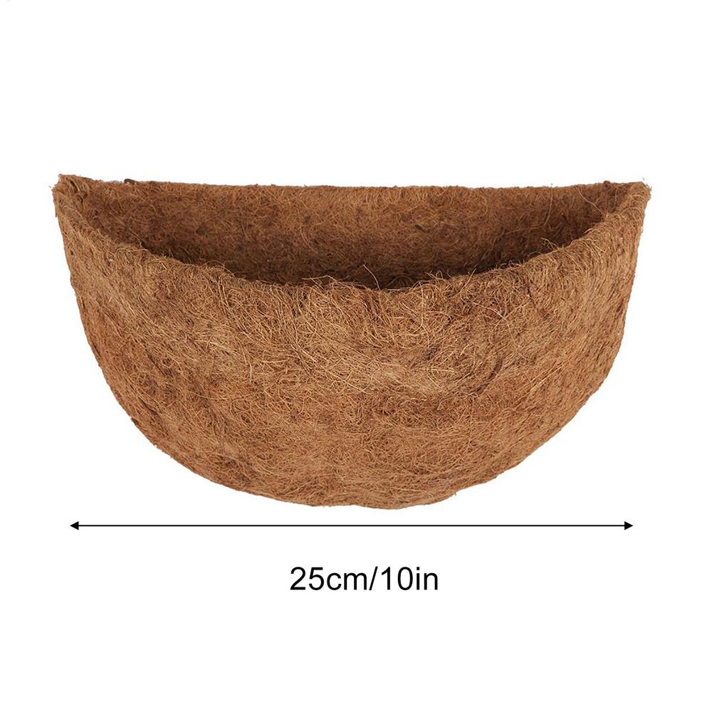 25/30/35/41cmNatural Coco Fiber Planter Liner, Breathable Replacement Insert for Hanging Basket, Garden Flower Pot Coir Liners
