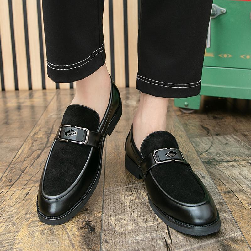Fashion Stylish Men's Casual Shoes New Handmade Male Flats All-match Male Comfortable Club Shoe Leather Non-Slip Male Business Shoes