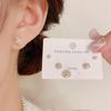 Elegant Mini Zircon Ball Stud Earrings Set Sweet Chic Tiny Dangle Earring Women Daily Wear Party Gift