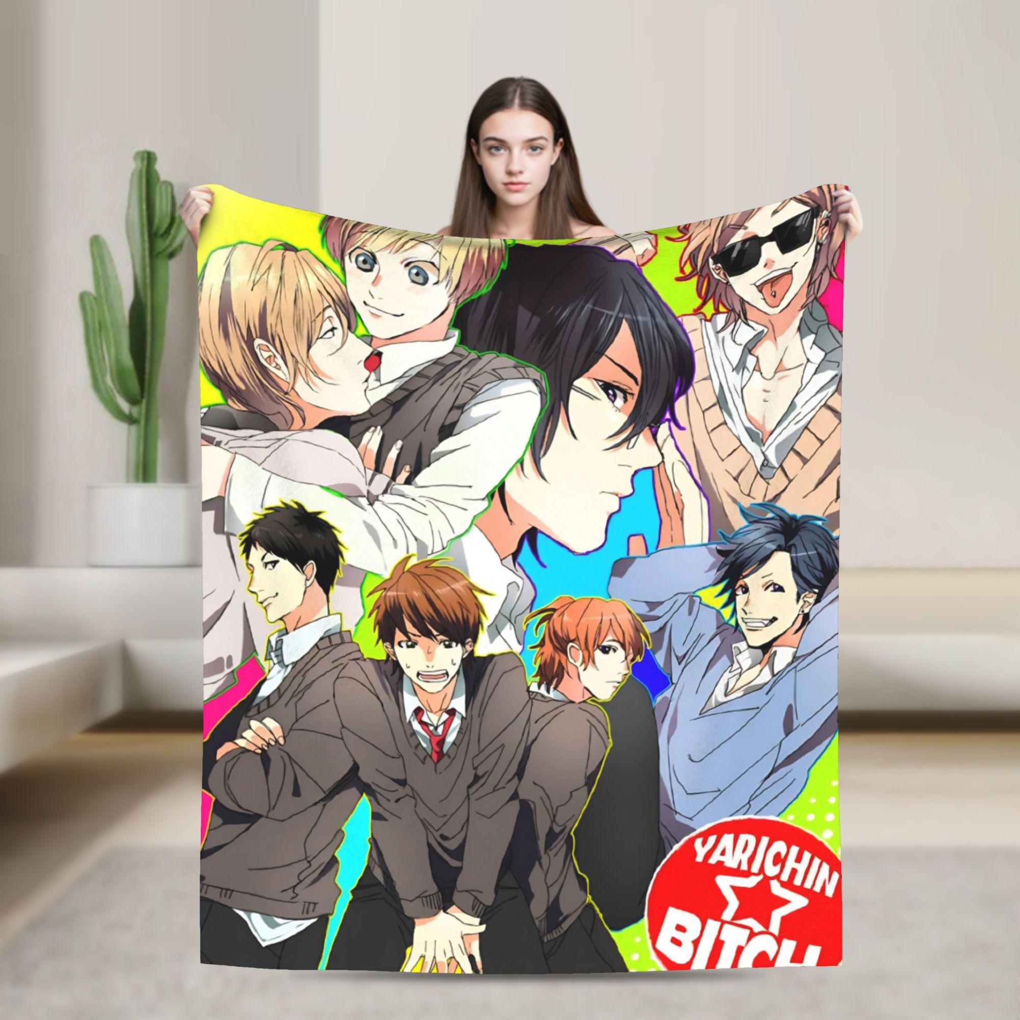 

Yarichin B Club Yuri Blankets Travel Flannel Throw Blanket For Couch Chair Sofa Bed Soft Warm Customized Quality Bedspread 30x40in