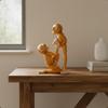 Resin Monkey Figurine Glossy Tabletop Monkey Ornament Creature Statue Translucent Home Decoration Collectible for Cabinet