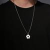 Stainless Steel Flower Necklaces Pendant Chain Necklaces Jewelry Flower Pendant Necklace Party Jewelry Girls Women Gifts