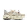 New LiNing Honey Cushioning, Slip Resistant, Abrasion Resistant Support Low top Chunky Sneakers Women's Ivory Dune Khaki AGCV276-3