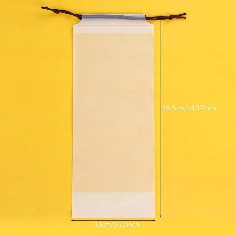 

1/20 шт., сумка для хранения зонтов, полупрозрачный пластиковый пакет, водонепроницаемый, многофункциональный, многоразовый, на шнурке, товары для дома