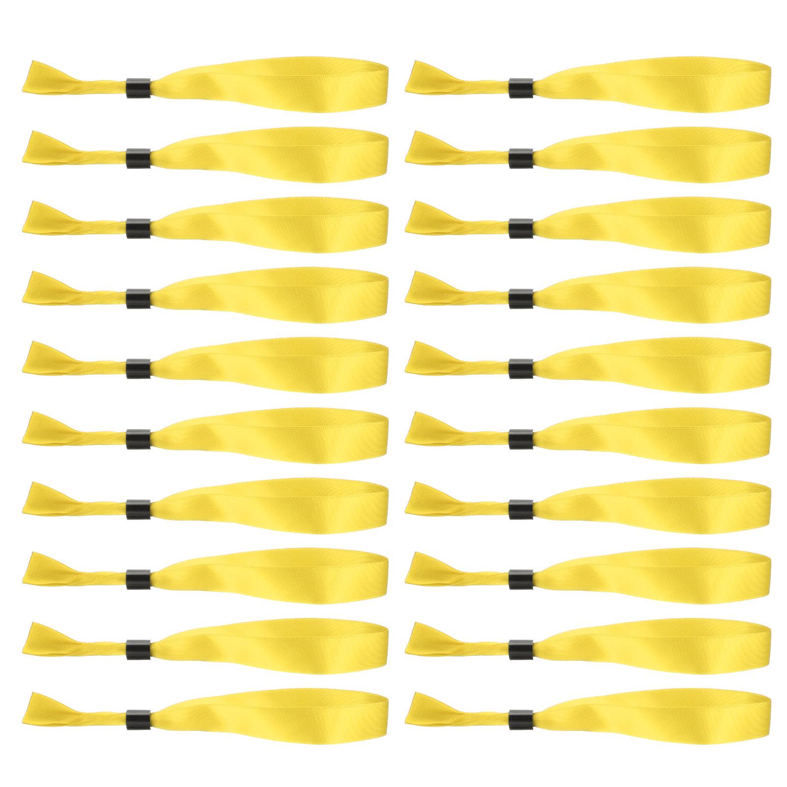 

20 шт. Тканевые браслеты на запястье Браслеты для мероприятий VIP Браслет на запястье для мероприятий Одноразовые браслеты Мероприятия Цветные браслеты Концерт Вечеринка жёлтый