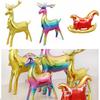 Inflatable Christmas Sleigh Balloon Deer Elk Aluminum Film Balloon Christmas Elk Balloon  New Year