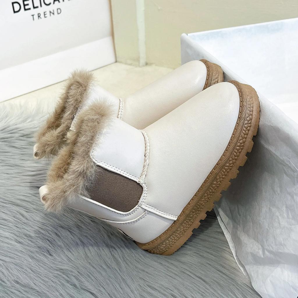 Kids Snow Boots Cotton Shoes Girls Winter Plush New Student Thickened Warm Child Fashion Boys Thermal Boots Soft Drop Shipping