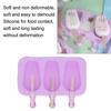 2 pcs Easy Release Homemade Popsicle Mold 3 Grid Frozen Treat Maker Silicone Ice Cream Mold  DIY