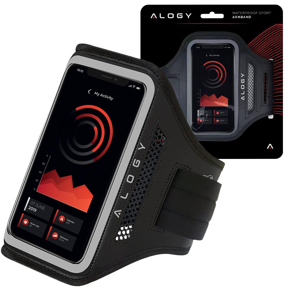 Etui Do Biegania Alogy Waterproof Sport Armband Wodoodporna Opaska Na Ramię Do Telefonu 6.7 Cali Czarna