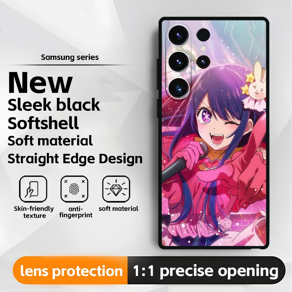 Anime Oshi no Ko  Phone Case For Samsung Galaxy S25 S24 S23 S22 S21 S20 Plus Ultra Note20 Soft Black