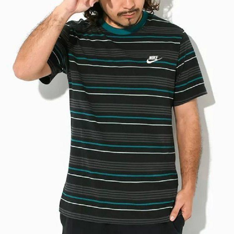 Nike T Shirts Men's Black Crew Neck Moderate Straight Fit FD1359-010