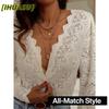 Women's Fashion Casual V-Neck Long Sleeve Blouses & Shirts