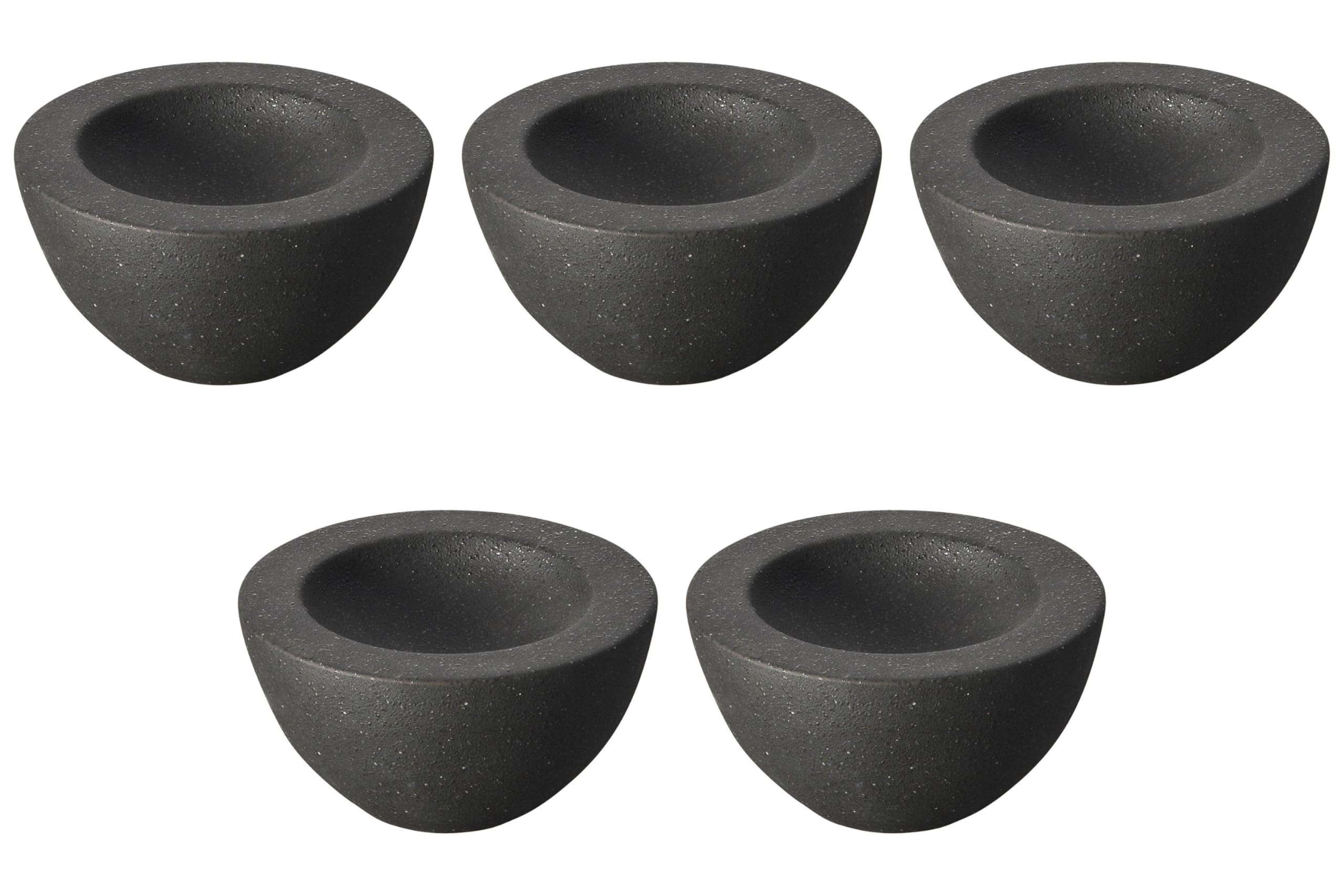 

Set of 5 Stage Black 11cm Fruit Bowls x Small Bowls by Setomonohonpo [11 6cm]