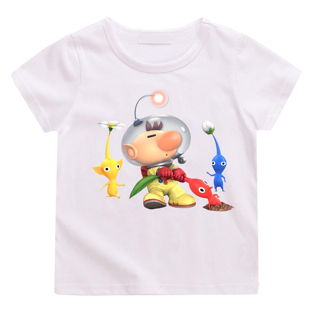 

Мальчики Девочки Топы Pikmin ИГРА Аниме Принт Футболки Дети Хлопок Футболки Дети Интеллектуальное Развлечение Мультфильм Футболки 100 белый