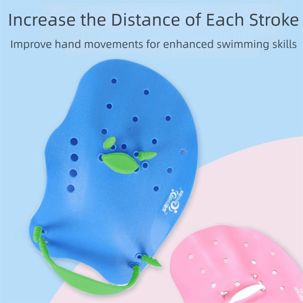Flexible Swimming Training Paddles Adjustable Finger Webbed Paddle Hand Webbed Gloves  Child Adult
