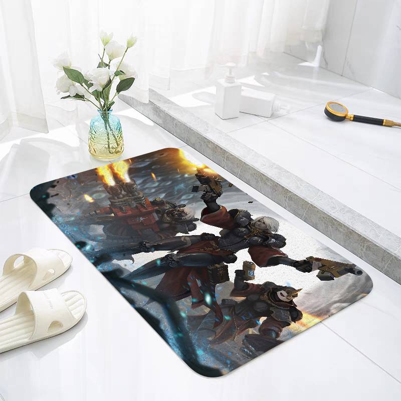 B-Warhammes-D-40k Floor Mats Home Laundry Rug Carpet For Living Room Decor Lounge Area Anti-slip Foot Mat Entrance Doormat