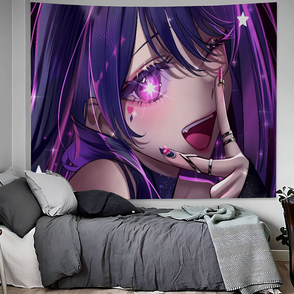 Kawaii Anime Oshi No Ko Hanging Bohemian Tapestry Bohemian Wall Tapestries Mandala Kawaii Room Decor