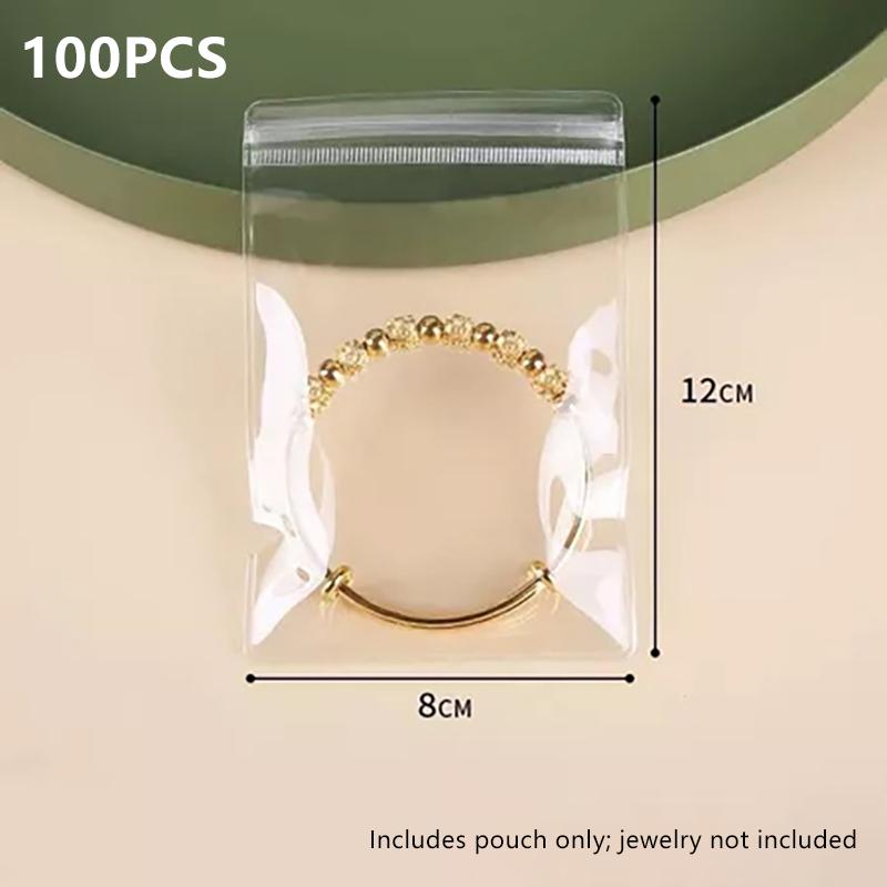 Thick Transparent Pvc Seal Bag 50/100 Units Transparent Pvc Bags With Closure For Jewelry Storage Bags