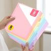 Pastel Colors Loose Leaf File Organizers Durable Tab Dividers Clear Binder Dividers  for Office