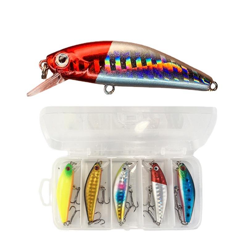 

Micro lure bait for fishing5.8cm 6g 5pcsBoxed ready-to-ship long-range minnow sinking lure with noise beads for freshwater and s 5.8cm 6g