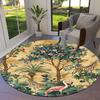 1 Stück Dschungeltiere Rutschfester Runder Teppichboden, Büro, Familie, Schlafzimmer, Großer Teppich Innen teppiche, Langlebiges Polyester-L0346