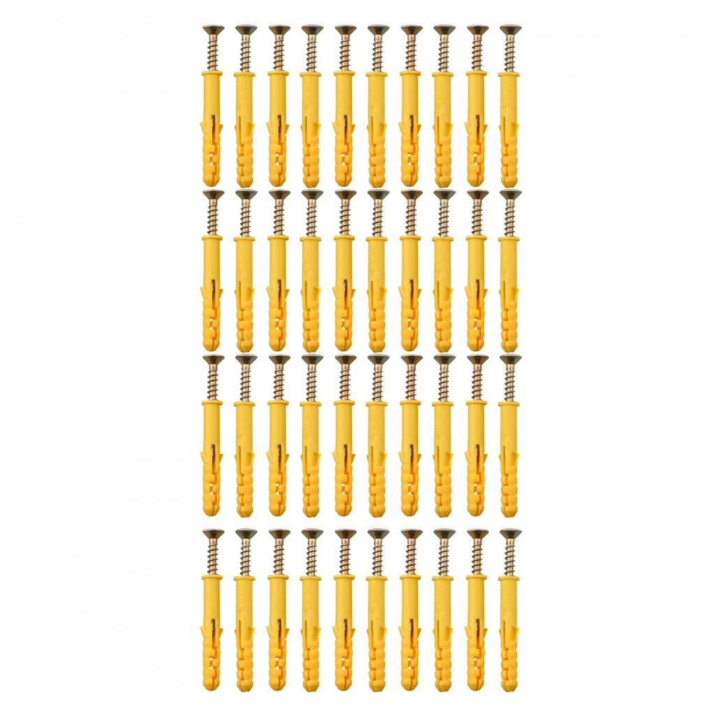Reliable 40Pcs M6x40 Wall Anchor and Screw Set for Various Applications