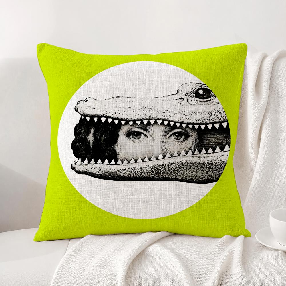 Art Abstract Women Art Cushion Cover Natural Linen Pillowcase Set AllinOne Decor Cushion Cover for Sofa Bedroom Chair