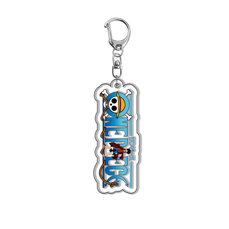 Portachiavi Ciondolo in Acrilico Anime One Piece Luffy Chopper Zoro Roronoa Accessorio per Zaino Alta Qualità Bel Design